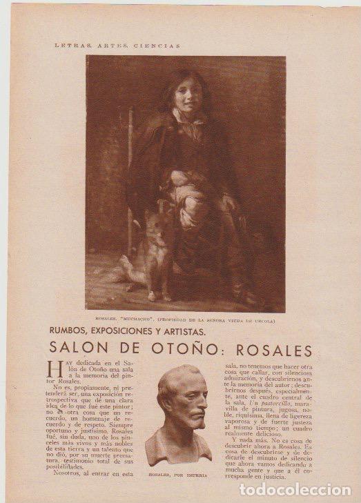 Coleccionismo de revistas y peri&oacute;dicos: * ARTE * Obras de Rosales, Inurria, Verdugo Landi, Amparito Figueroa, Margarita Santos ...-1930