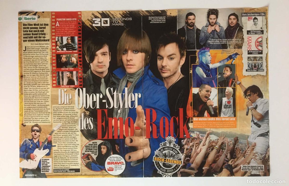 Coleccionismo de revistas y peri&oacute;dicos: 30 Seconds To Mars Die Ober-Styler des Emo-Rock 2-Page Article Press Clipping - Bravo Germany Music