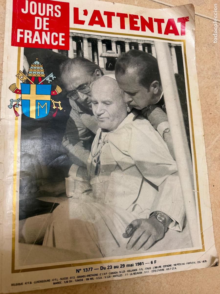 Coleccionismo de revistas y peri&oacute;dicos: Revista Jours de france atentado Juan Pablo II 1981