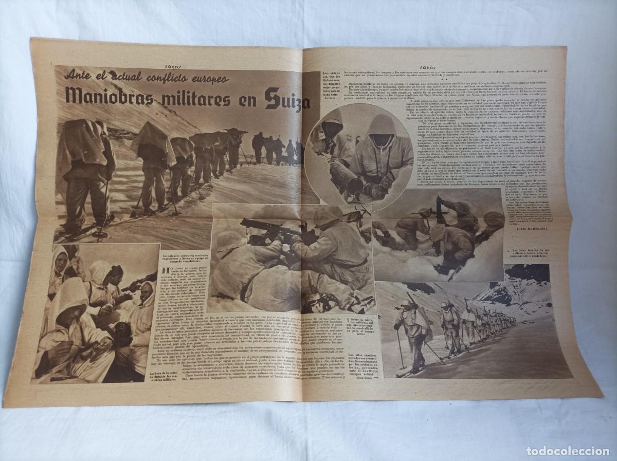 Collezionismo di Riviste e Giornali: MANIOBRAS MILITARES EN SUIZA. SEGUNDA GUERRA MUNDIAL