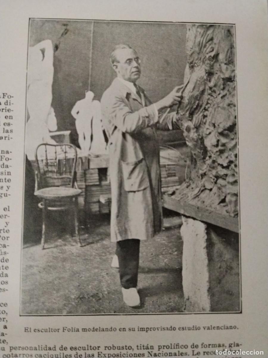 Coleccionismo de revistas y peri&oacute;dicos: ESCULTOR JUAN BAUTISTA FOLIA NACIDO ALDEA DE SAN JORGE HOJA A&Ntilde;O 1928