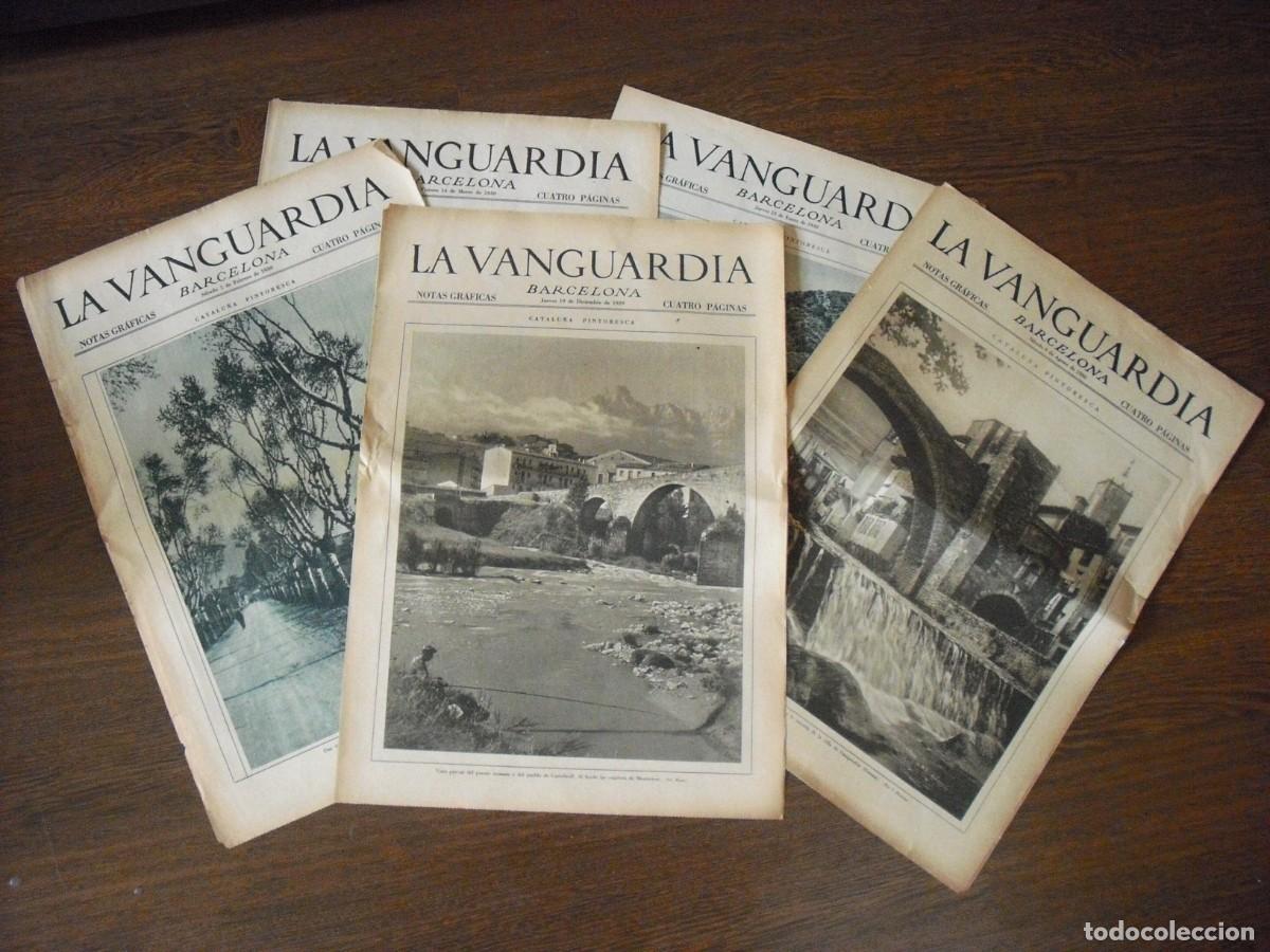 Sammeln von Zeitschriften und Zeitungen: LA VANGUARDIA , LOTE DE 5 DE CATALU&Ntilde;A PINTORESCA. 1929/30