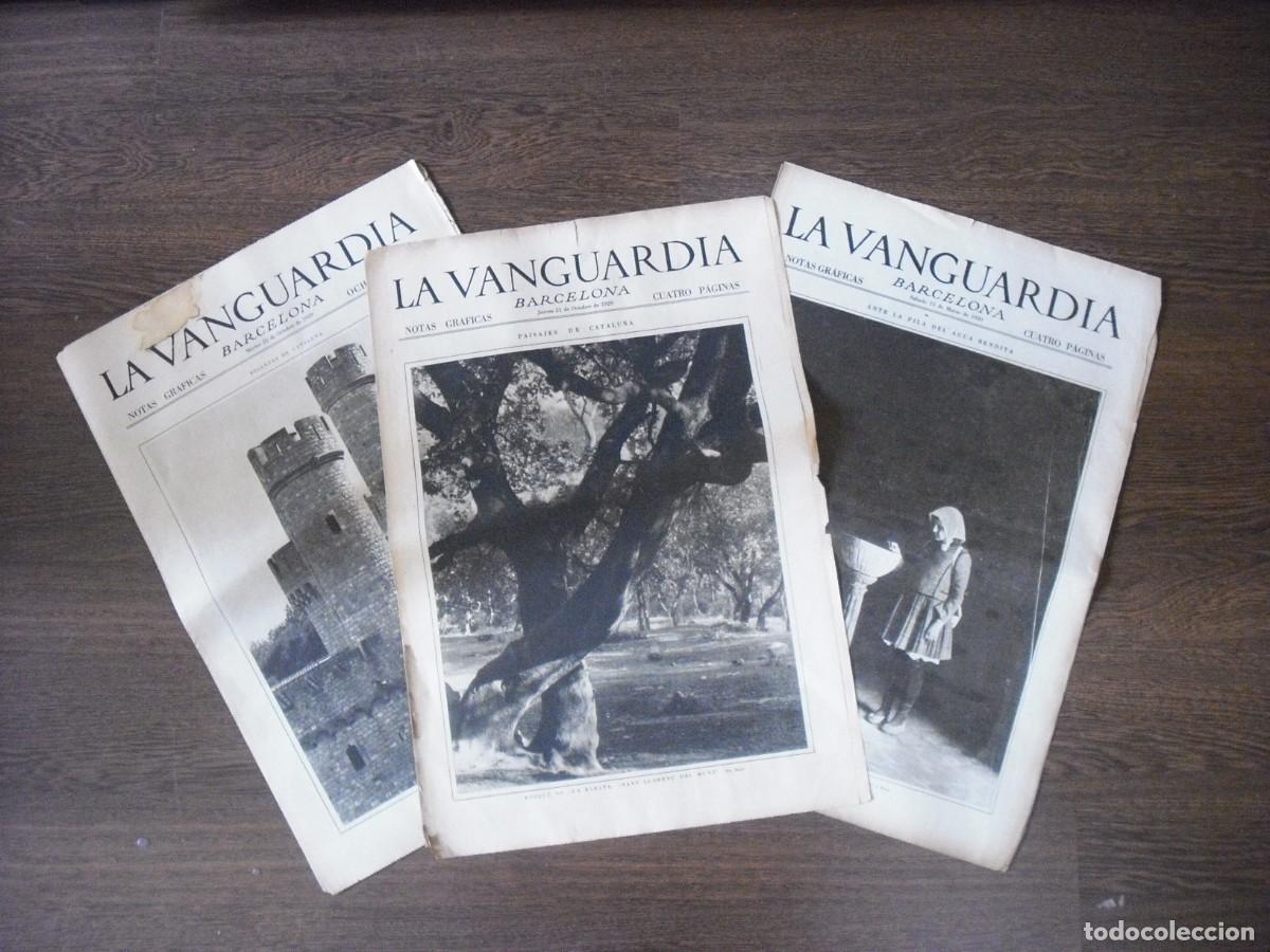 Sammeln von Zeitschriften und Zeitungen: LA VANGUARDIA , LOTE DE 3 DE PAISAJES DE CATALU&Ntilde;A 1929 / 30