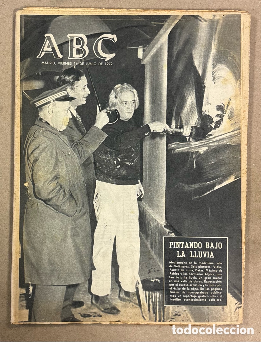 Coleccionismo de revistas y peri&oacute;dicos: ABC (16 JUNIO 1972). PINTORES CALLE VEL&Aacute;ZQUEZ: VIOLA, FAUSTO DE LIMA, DATAS, HERMANOS ALGORA,&hellip;