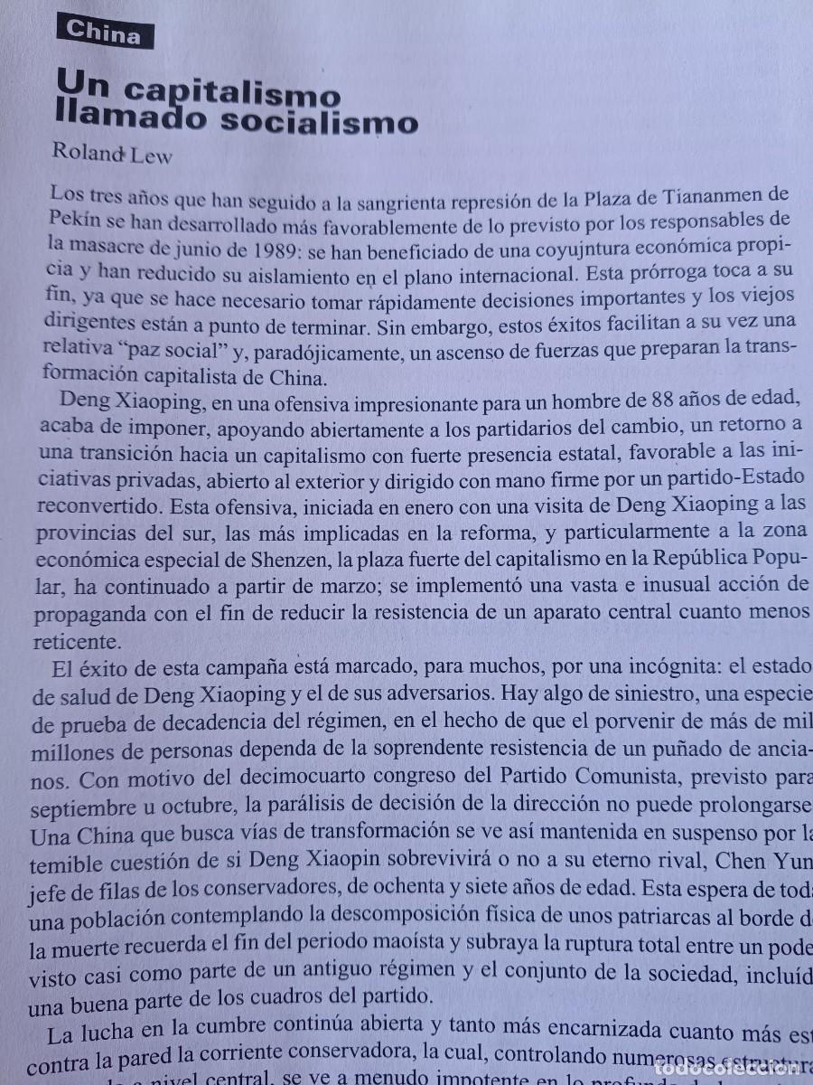 Coleccionismo de revistas y peri&oacute;dicos: CHINA, UN CAPITALISMO LLAMADO SOCIALISMO. 6 PAGINAS DE REVISTA VIENTO SUR, 1992