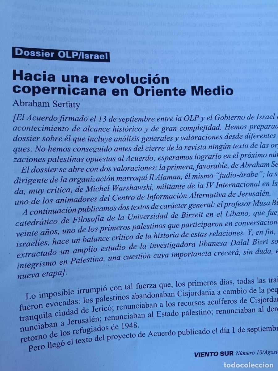 Coleccionismo de revistas y peri&oacute;dicos: DOSSIER OLP-ISRAEL, HISTORIA DE LOS DI&Aacute;LOGOS EN ORIENTE MEDIO. 22 PAGINAS DE REVISTA VIENTO SUR 1992