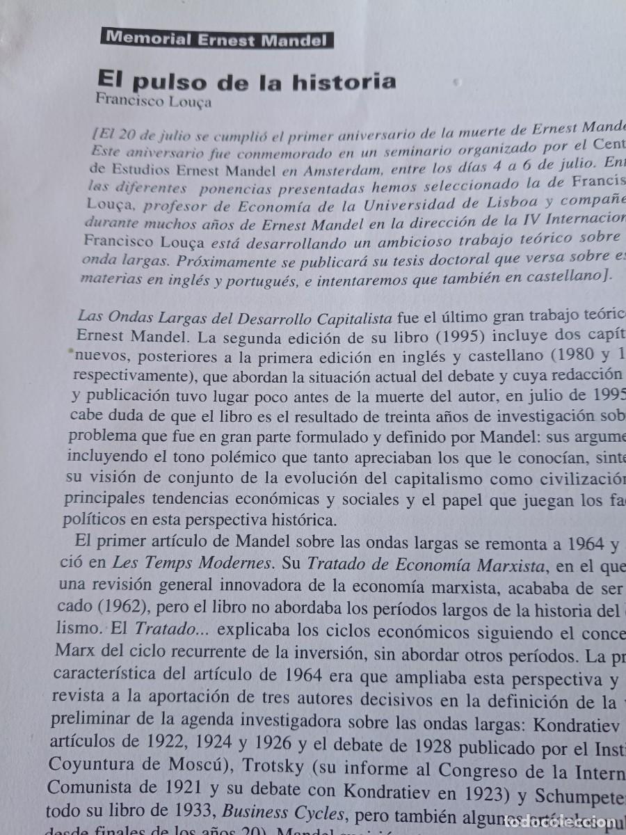 Coleccionismo de revistas y peri&oacute;dicos: AN&Aacute;LISIS DE LOS TRABAJOS Y TEOR&Iacute;AS DE ERNEST MANDEL. 11 PAGINAS DE REVISTA VIENTO SUR 1992
