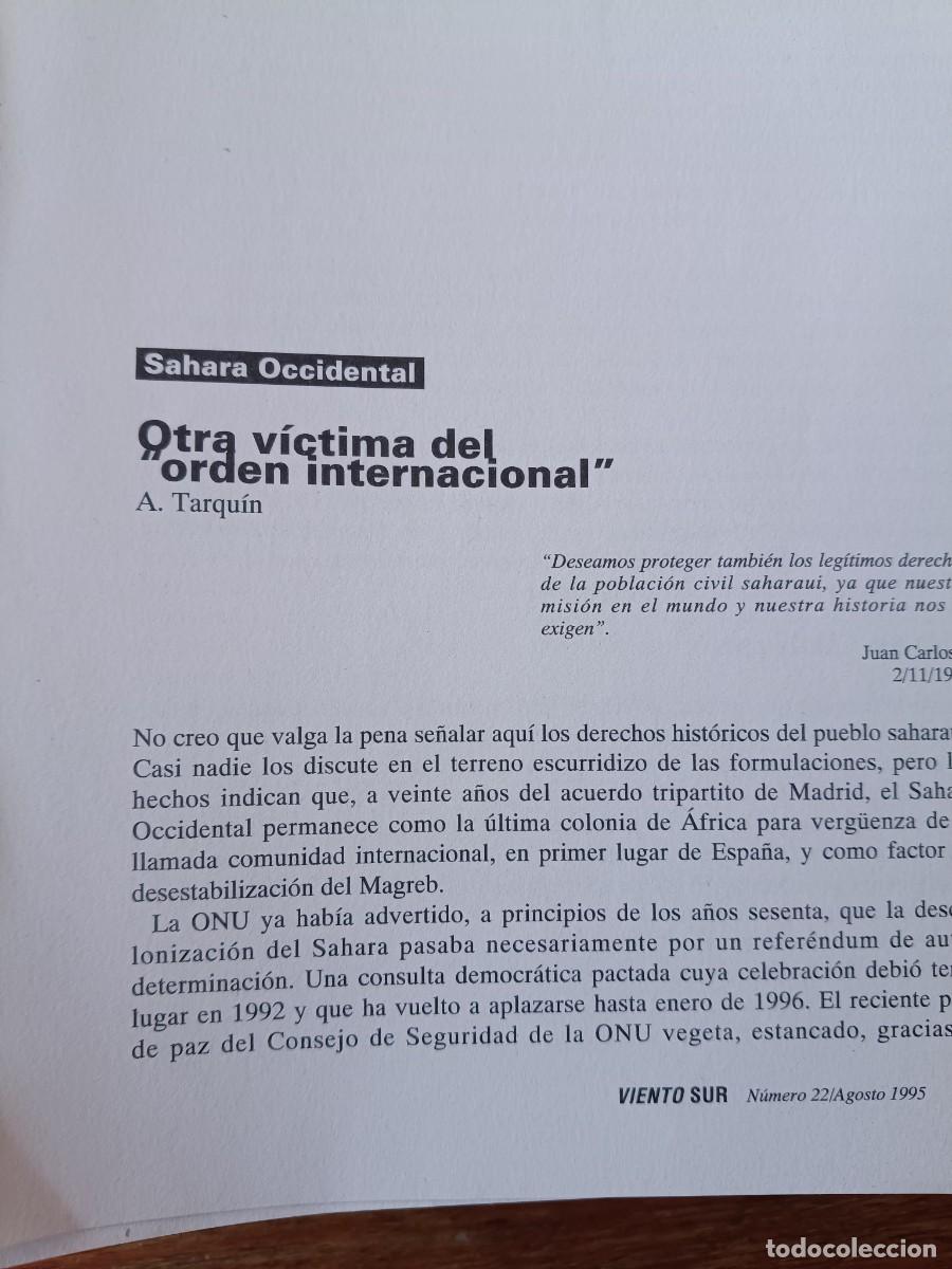 Coleccionismo de revistas y peri&oacute;dicos: SAHARA OCCIDENTAL, VICTIMA DEL ORDEN INTERNACIONAL. 5 PAGINAS DE REVISTA VIENTO SUR 1992