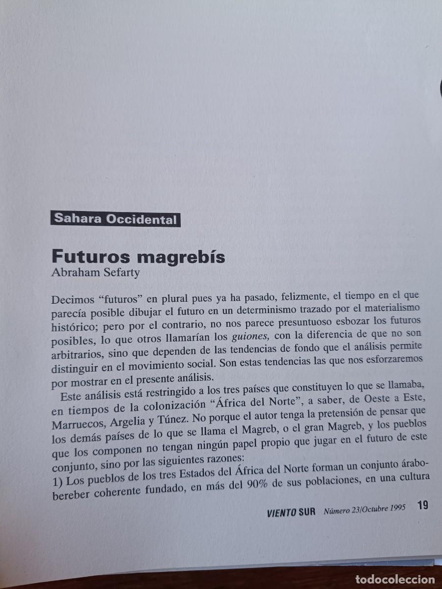 Sammeln von Zeitschriften und Zeitungen: SAHARA OCCIDENTAL Y PROBLEM&Aacute;TICA DEL MAGREB. 11 PAGINAS DE REVISTA VIENTO SUR 1995