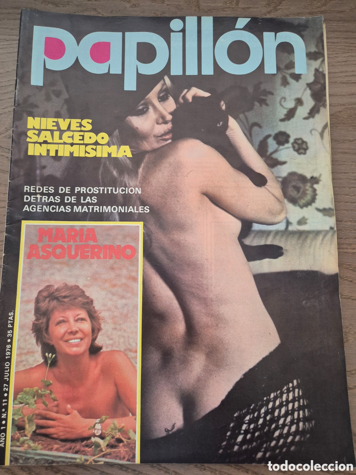 Coleccionismo de revistas y peri&oacute;dicos: PAPILLON 27/7/1976 NIEVES SALCEDO MARIA ASQUERINO