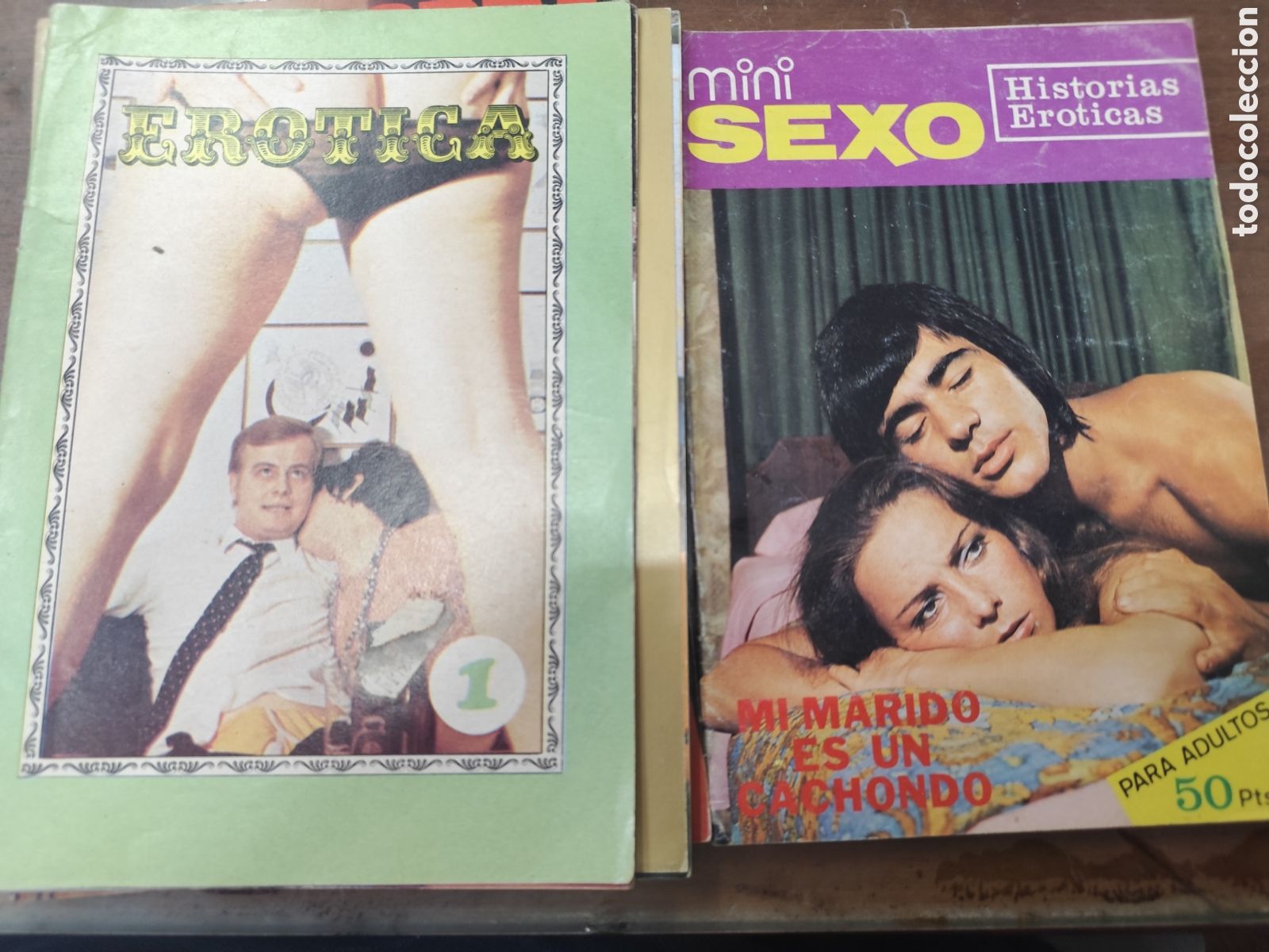 Coleccionismo de revistas y peri&oacute;dicos: Lote de 7 ejemplares revista Erotica/Porno a&ntilde;os 70. No se venden sueltas
