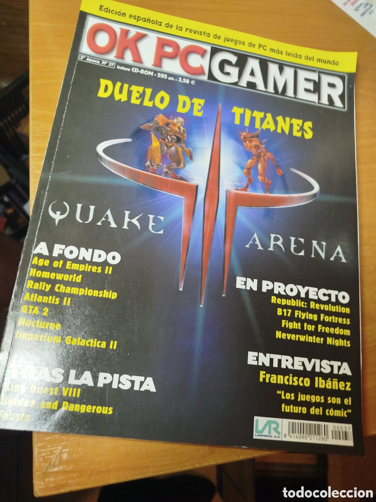 Coleccionismo de revistas y peri&oacute;dicos: Ok pc gamer 37. Quake. Age of empires. Homeworld. Francisco Ib&aacute;&ntilde;ez