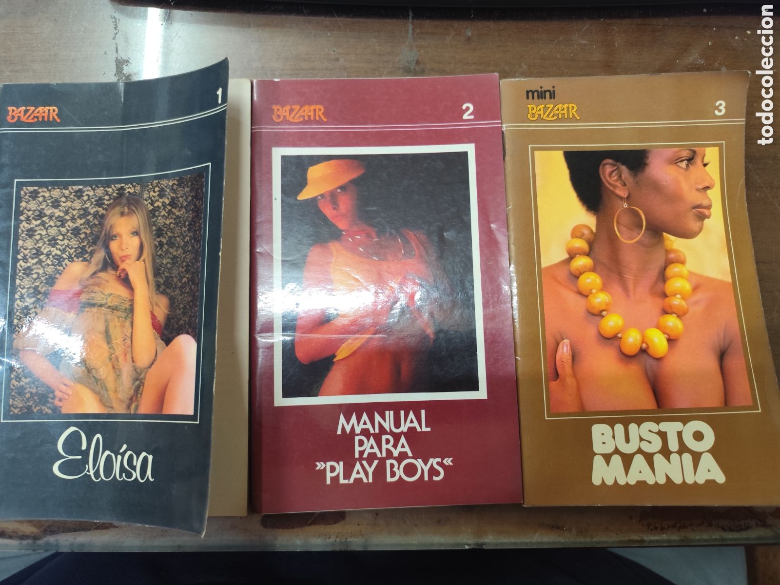 Coleccionismo de revistas y peri&oacute;dicos: Lote 3 ejemplares revista Erotica mini Bazaar n.1,2 y 3. A&ntilde;o 1977