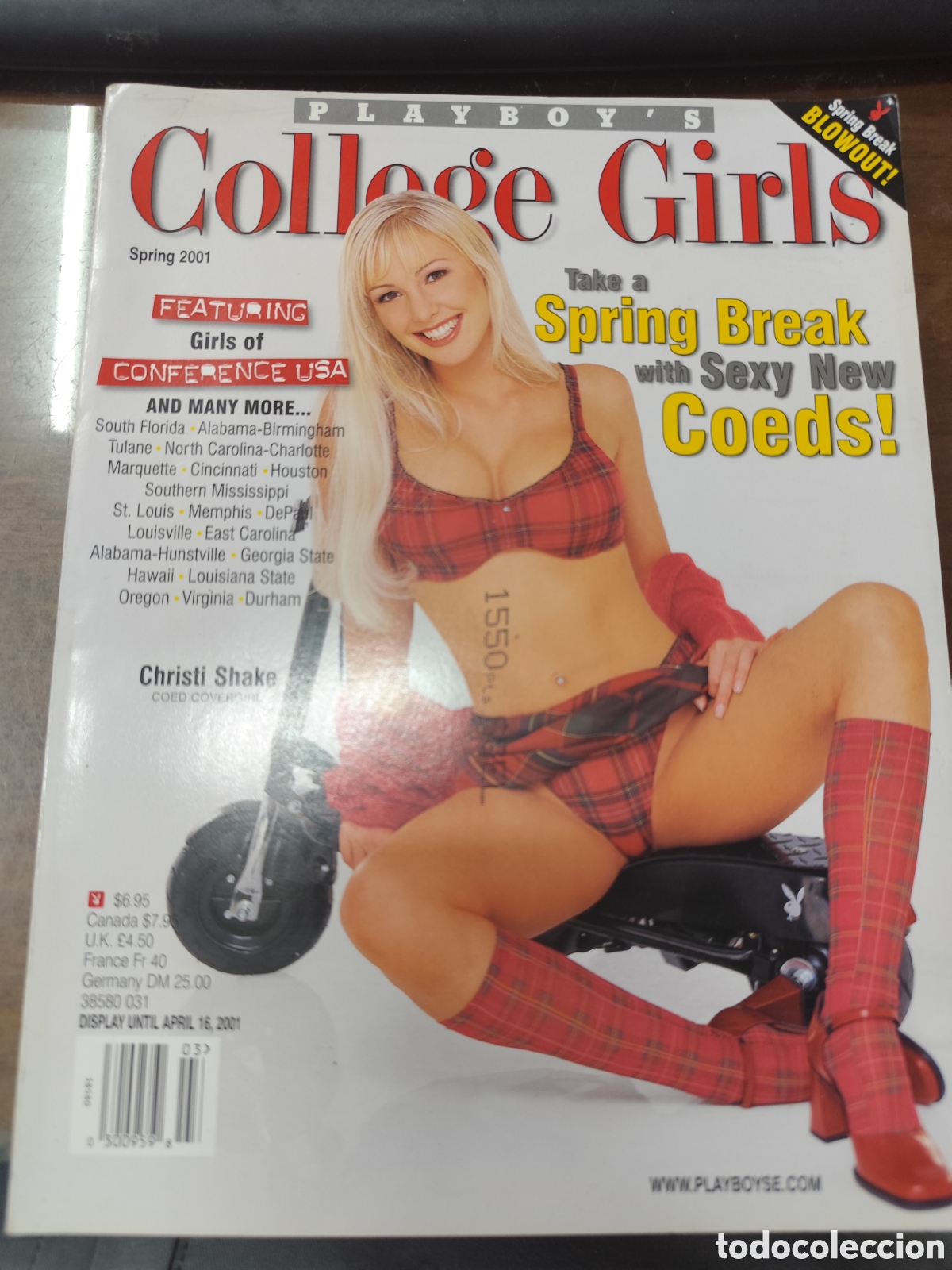 Coleccionismo de revistas y peri&oacute;dicos: Revista Erotica Playboy college Girls. Edici&oacute;n especial. Usa. 2001