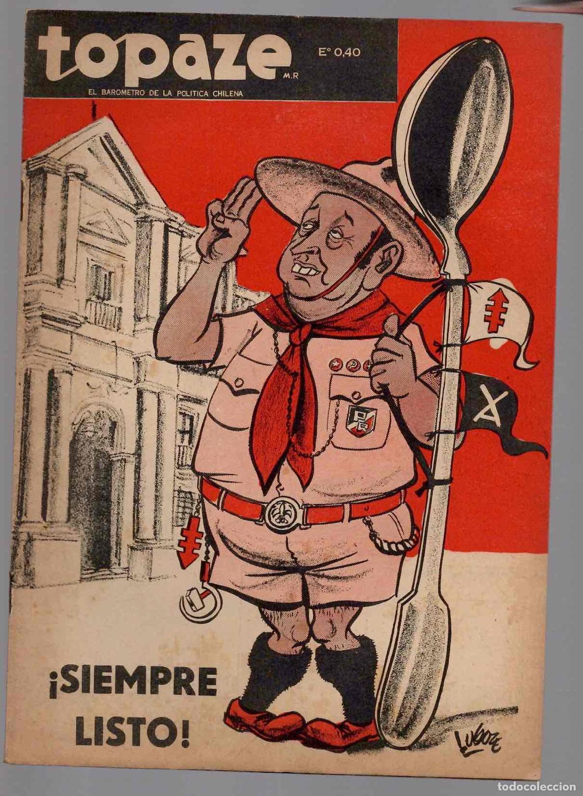 Coleccionismo de revistas y peri&oacute;dicos: TOPAZE BOXING CLUB EL BAROMETRO DE LA POLITICA CHILENA. N&ordm; 1640. 27 DE MARZO DE 1964