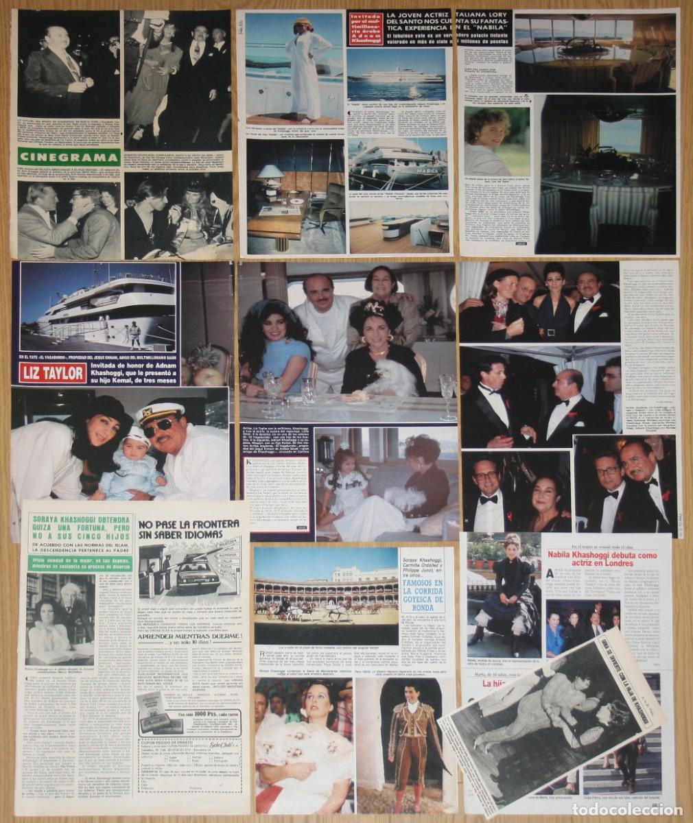 Coleccionismo de revistas y peri&oacute;dicos: ADNAN KHASHOGGI lote de prensa spain magazine clippings 1980s/90s photos Shapari Nabila Soraya