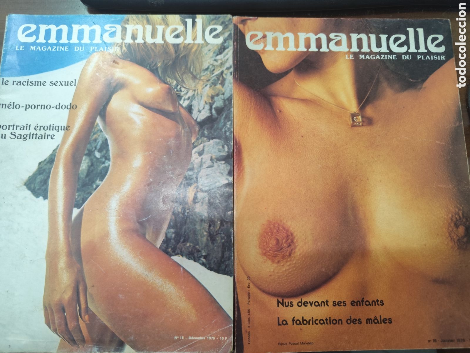 Coleccionismo de revistas y peri&oacute;dicos: Revista Erotica francesa Emmanuel le n.15 y 16. 1975.1976
