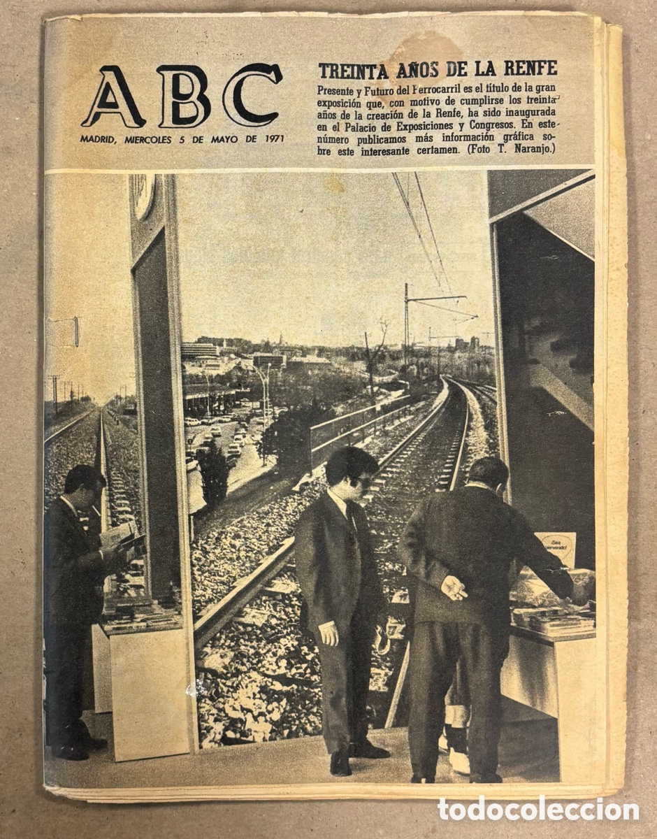 Coleccionismo de revistas y peri&oacute;dicos: ABC (5 MAYO 1971). ANIVERSARIO 30 ANIVERSARIO DE LA RENFE, ANUNCI&Oacute; JOAN MANUEL SERRAT CONCIERTO
