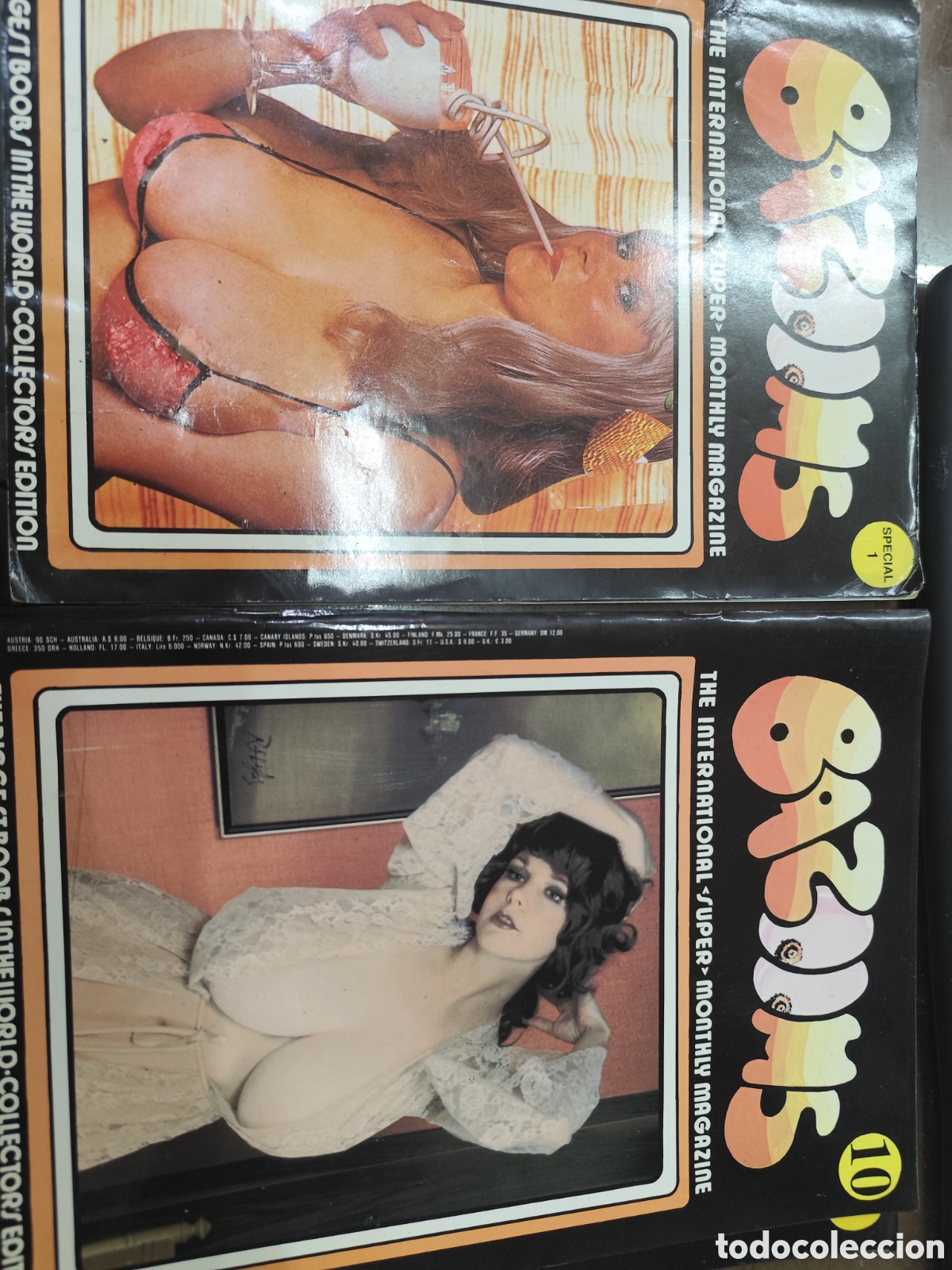 Coleccionismo de revistas y peri&oacute;dicos: Lote 5 ejemplares revista Erotica Bazooms. Pechos grandes. A&ntilde;os 80. No se venden sueltas