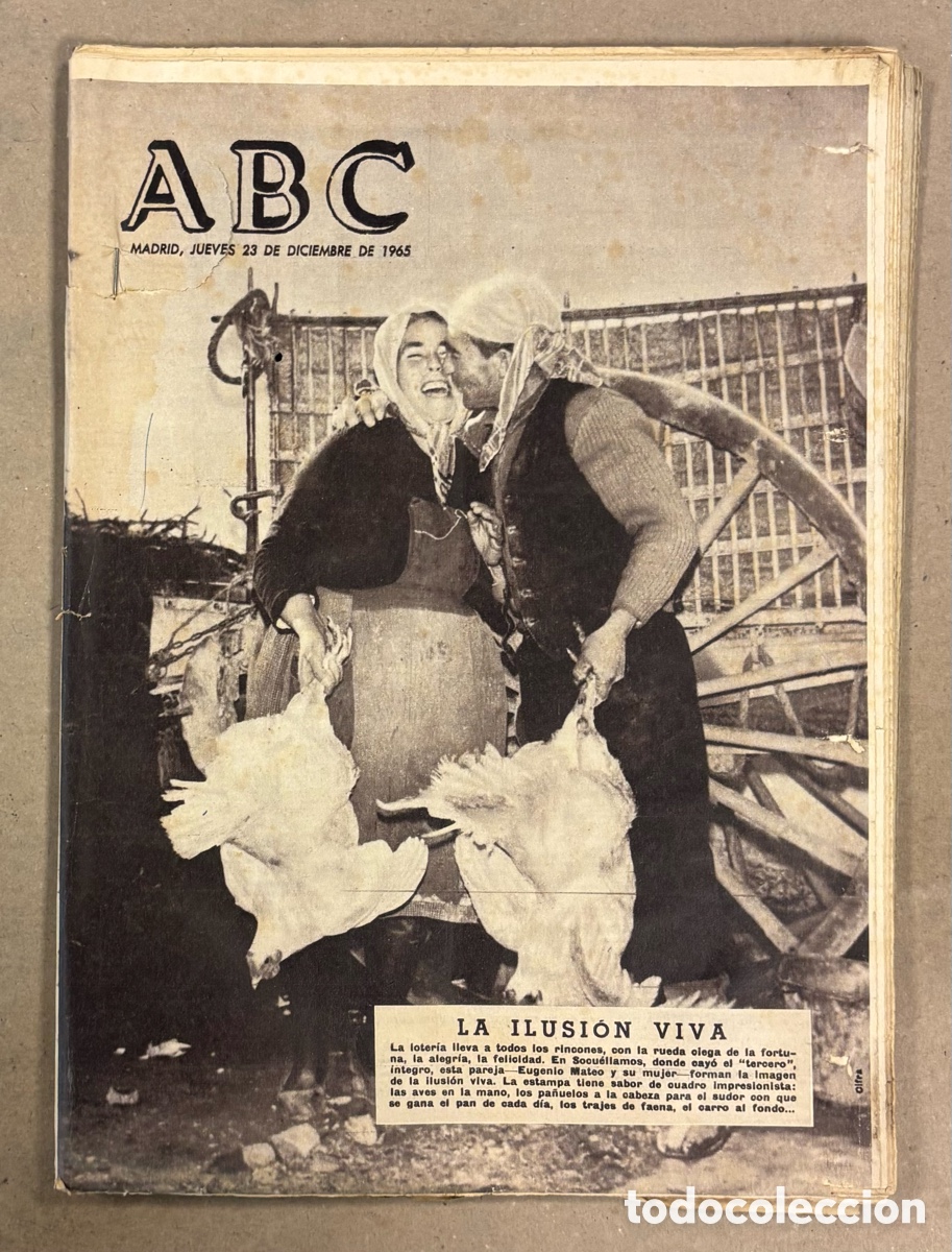 Coleccionismo de revistas y peri&oacute;dicos: ABC (23 DICIEMBRE 1965). LA LOTER&Iacute;A TOCA &Iacute;NTEGRA EN SOCU&Eacute;LLAMOS, ANUNCI&Oacute; PROMOCI&Oacute;N TORRES BLANCAS