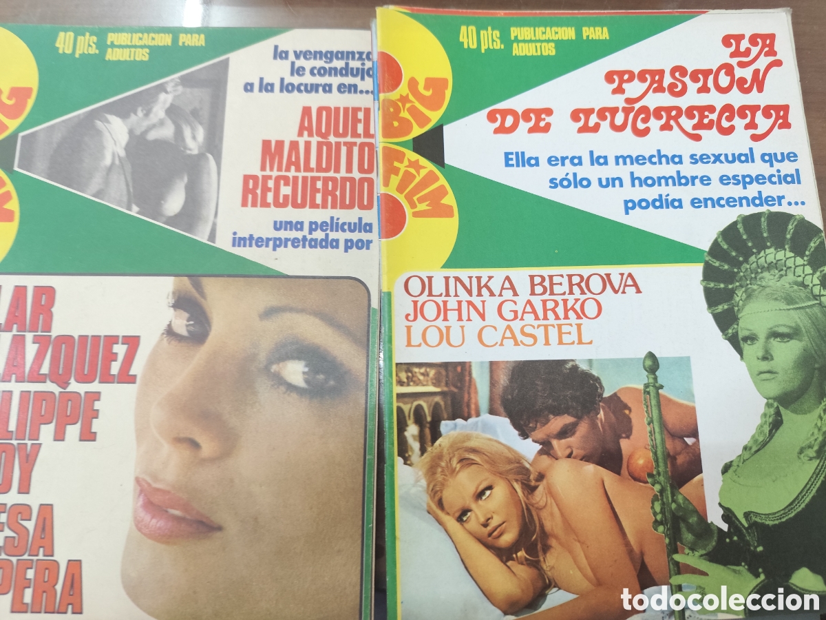 Coleccionismo de revistas y peri&oacute;dicos: Lote 5 ejemplares revista Erotica cine Erotico Big Film. Telenovelas. No se venden sueltas. A&ntilde;os 80