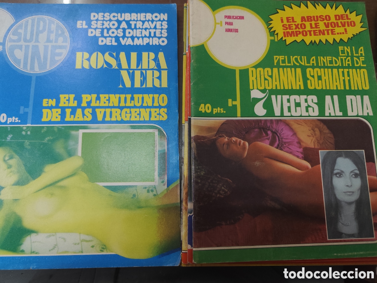 Coleccionismo de revistas y peri&oacute;dicos: Lote 5 ejemplares revista Erotica SuperCine. Telenovelas. A&ntilde;os 80. No se venden sueltas