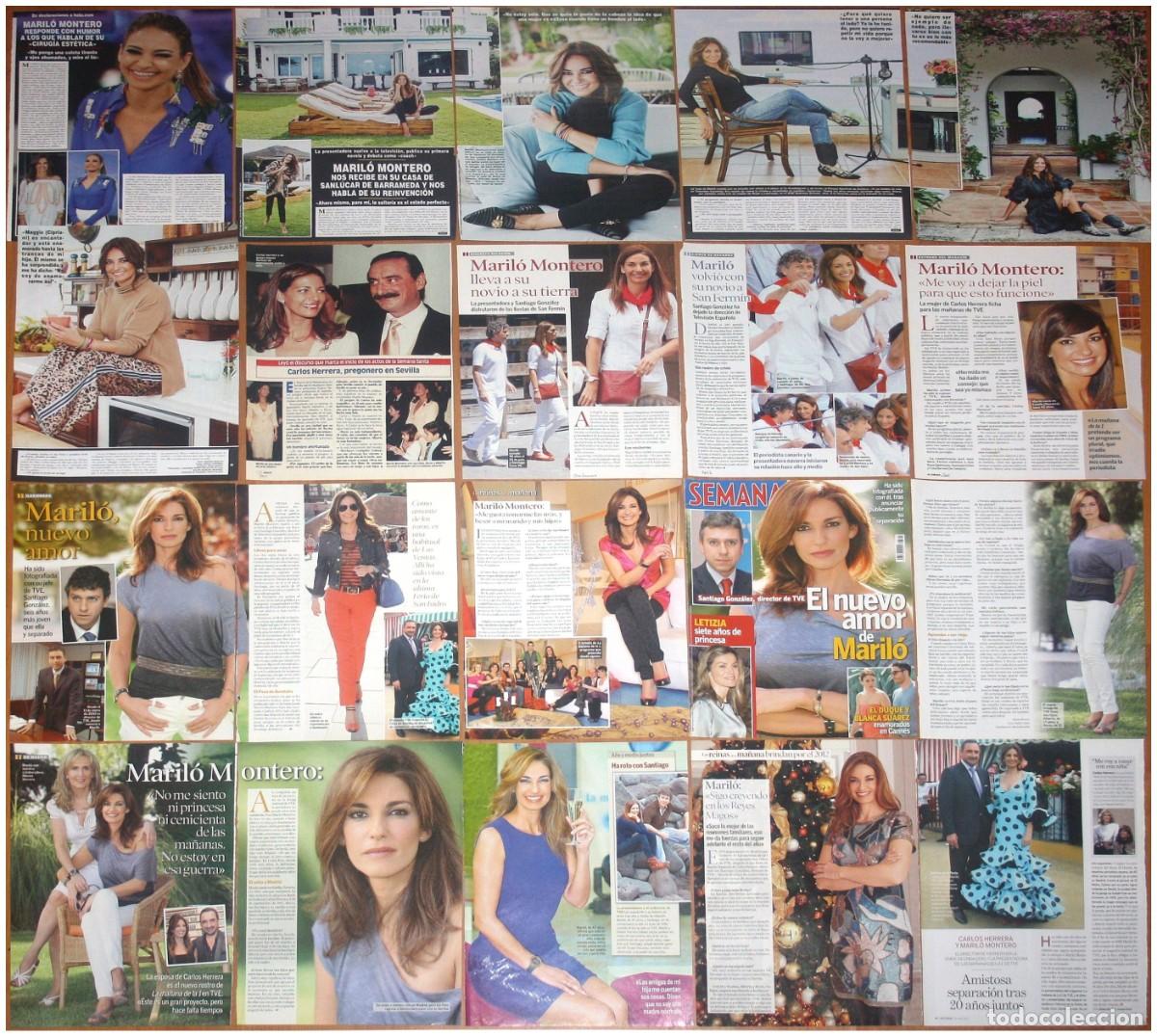 Coleccionismo de revistas y peri&oacute;dicos: MARILO MONTERO lote de prensa 2000s/2010s fotos spain clippings Presentadora TV Periodista recortes
