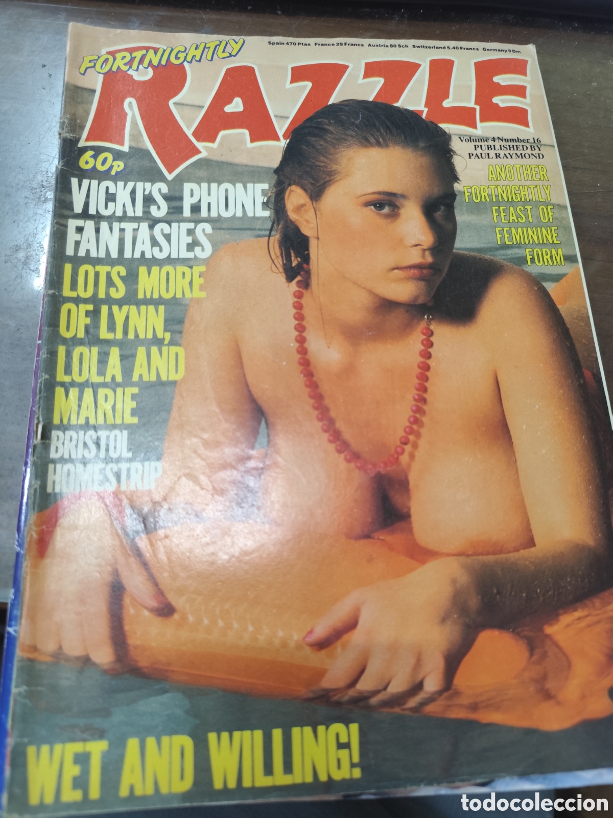 Sammeln von Zeitschriften und Zeitungen: Revista Erotica inglesa Razzle n.16. incluye p&oacute;ster central