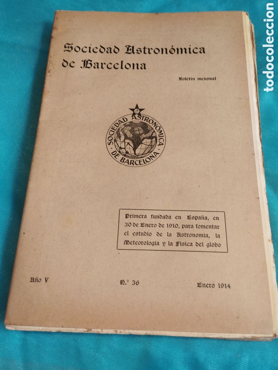 Collezionismo di Riviste e Giornali: Sociedad Astron&oacute;mica de Barcelona todo el a&ntilde;o 1914 completo