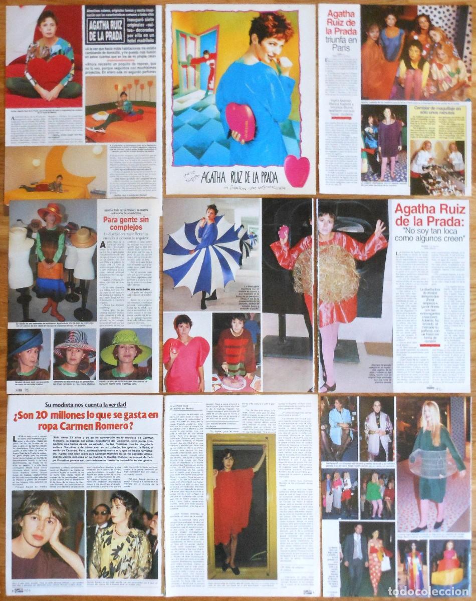 Coleccionismo de revistas y peri&oacute;dicos: AGATHA RUIZ DE LA PRADA lote de prensa fotos spain fashion designer dise&ntilde;adora dise&ntilde;o moda clippings