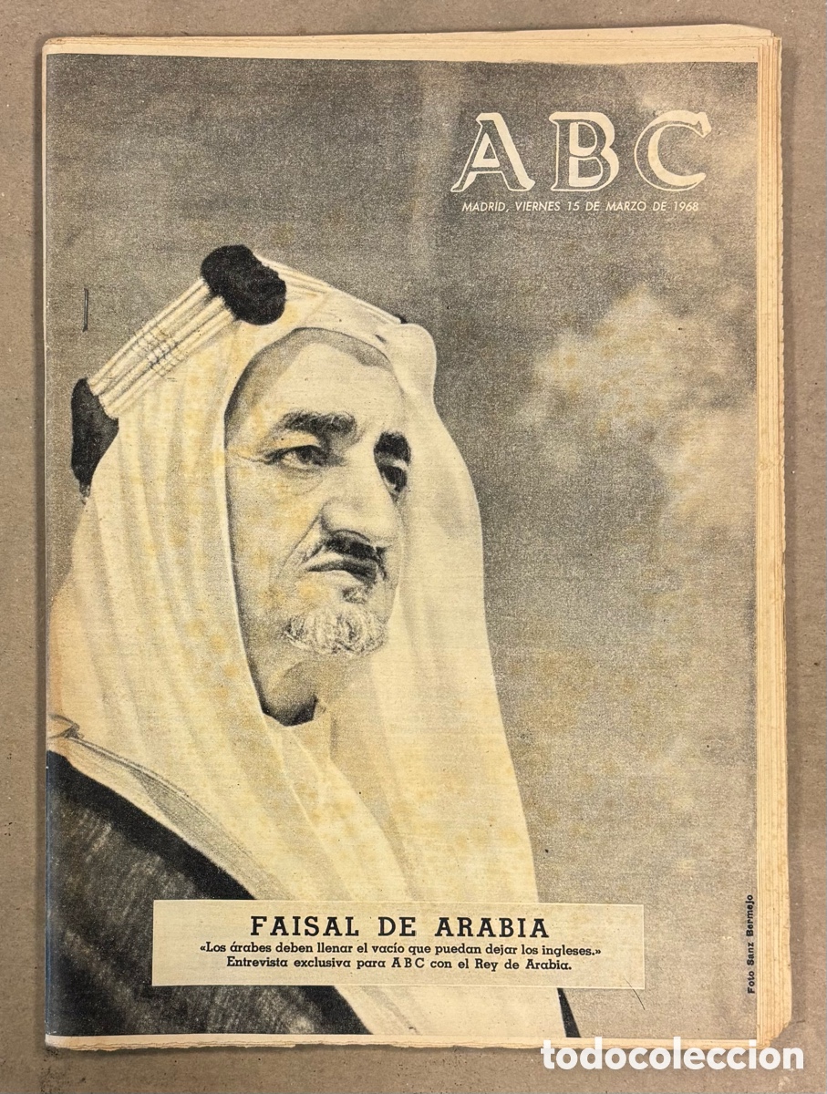 Coleccionismo de revistas y peri&oacute;dicos: ABC (15 MARZO 1968). FAISAL DE ARABIA, FERNANDO CHUECA, FALLAS VALENCIA VICENTE TORTOsSA,&hellip;