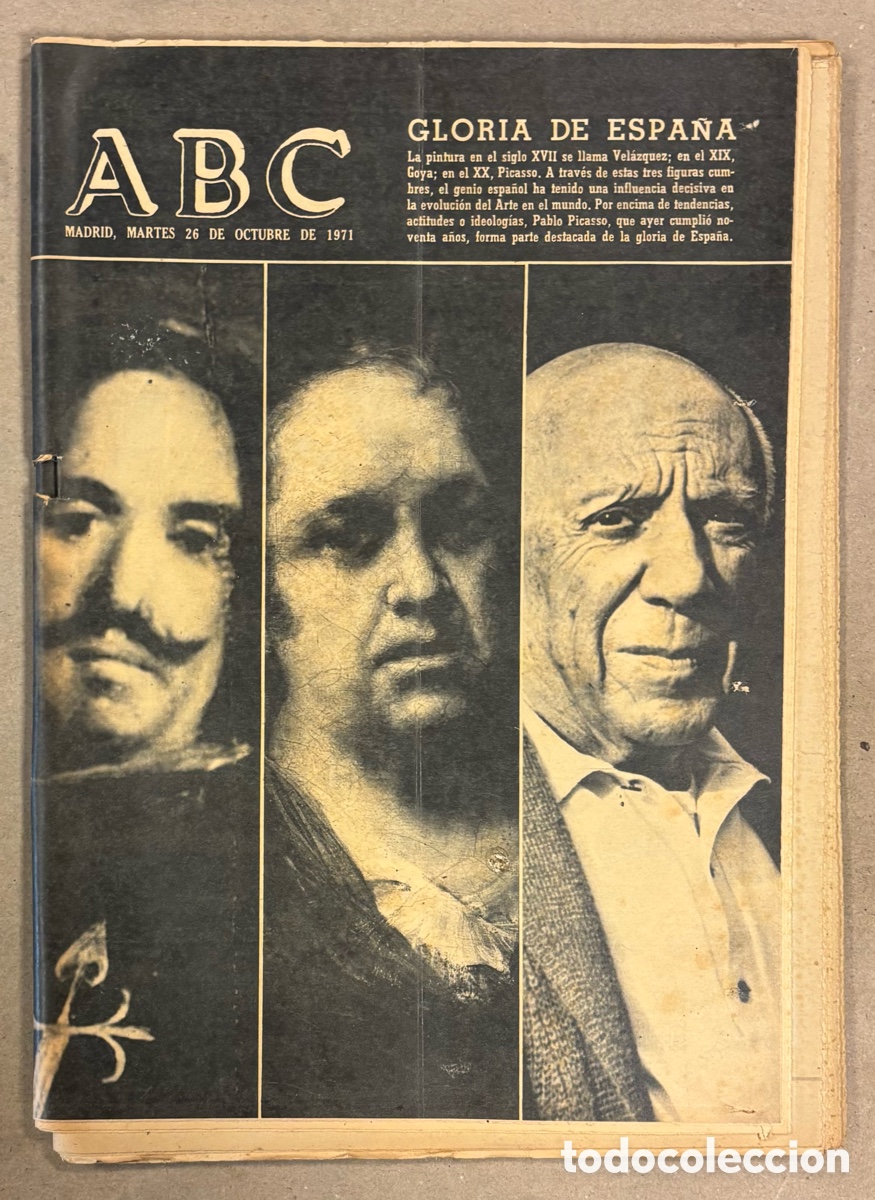 Coleccionismo de revistas y peri&oacute;dicos: ABC (26 OCTUBRE 1971). GLORIA DE ESPA&Ntilde;A: VEL&Aacute;ZQUEZ, GOYA Y PICASSO, SELECCI&Oacute;N URSS EN SEVILLA,&hellip;