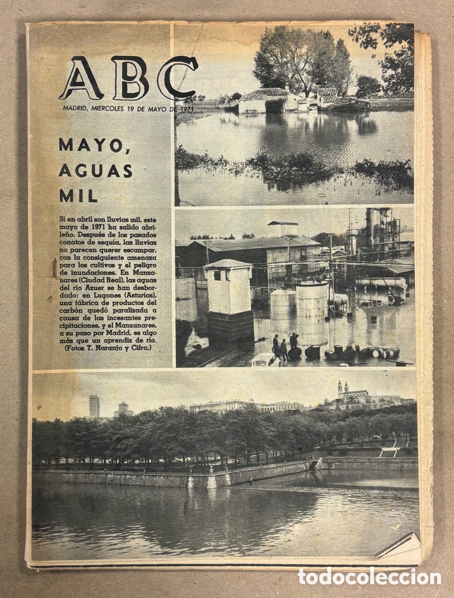 Coleccionismo de revistas y peri&oacute;dicos: ABC (19 MAYO 1971). INUNDACIONES: MANZANARES (CIUDAD REAL), LUGONES (ASTURIAS),..FESTIVAL DE TEATRO