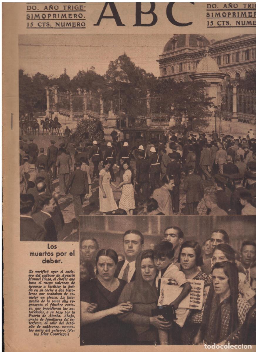 Coleccionismo de revistas y peri&oacute;dicos: (10) ABC. Diez ejemplares a&ntilde;os 1934 y 1935 II Rep&uacute;blica Interesantisimos.Muy bien conservados