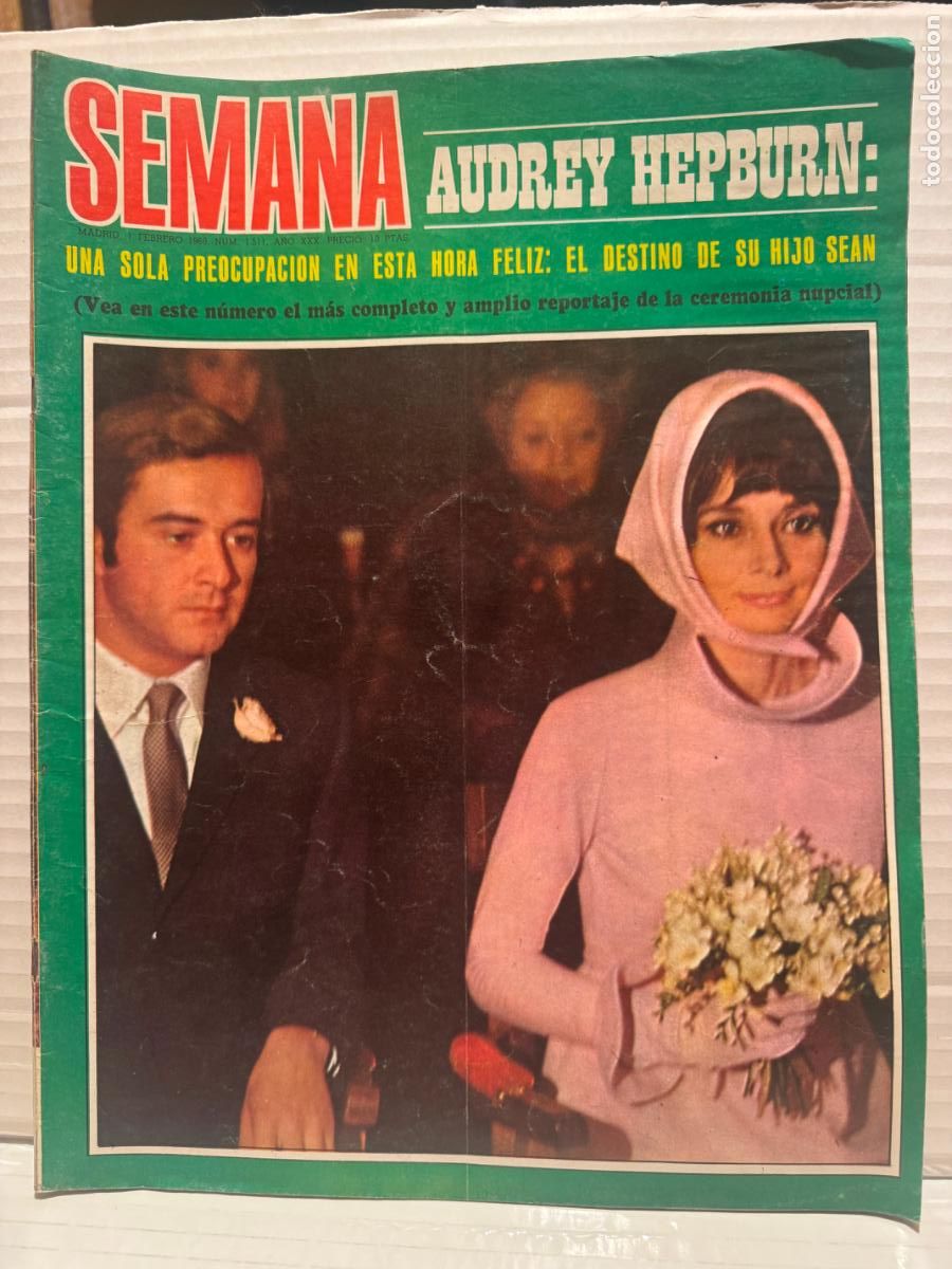 Coleccionismo de revistas y peri&oacute;dicos: REVISTA SEMANA 1511 AUDREY HEPBURN FEBRERO 1969
