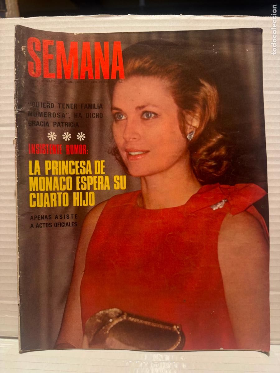 Coleccionismo de revistas y peri&oacute;dicos: REVISTA SEMANA 1465 PRINCESA M&Oacute;NACO MARZO 1968