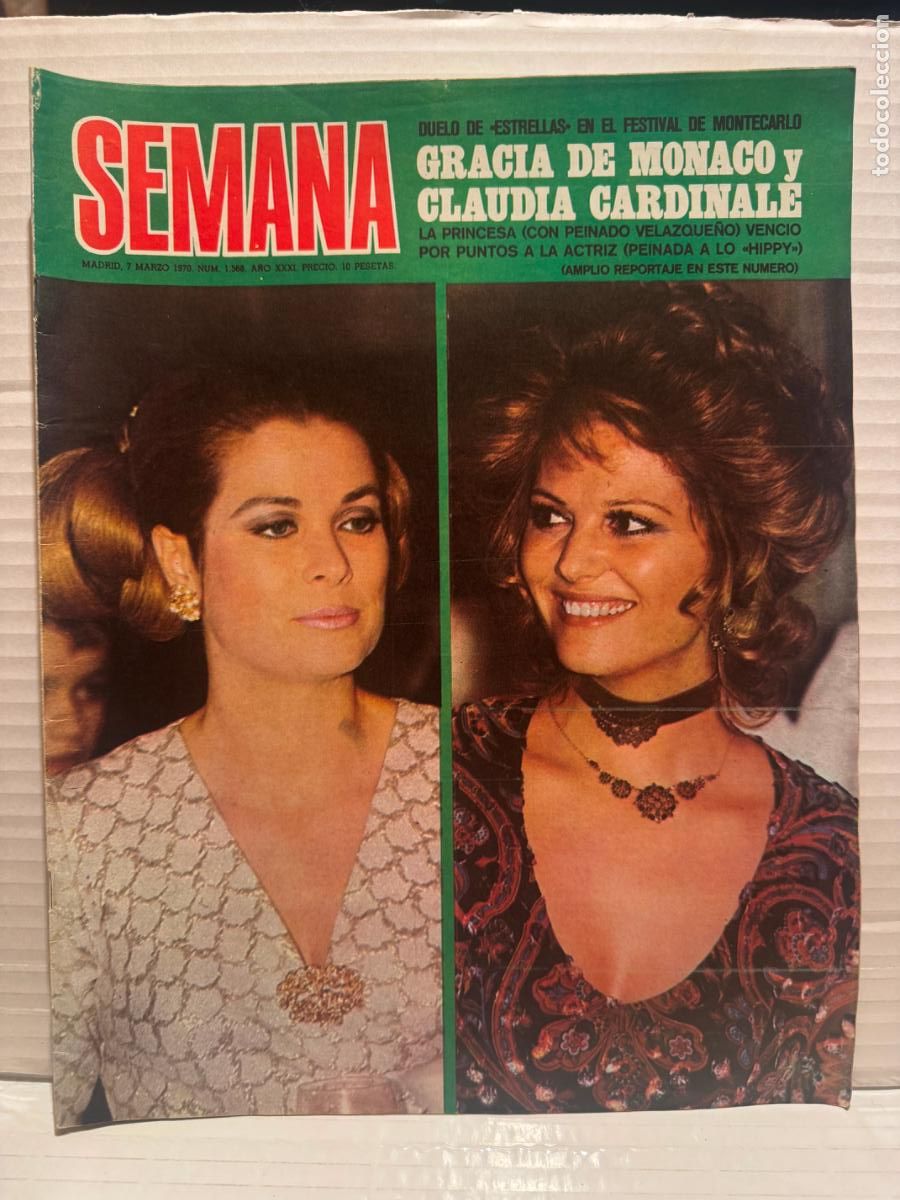 Coleccionismo de revistas y peri&oacute;dicos: REVISTA SEMANA 1568 CLAUDIA CARDINALE MARZO 1970