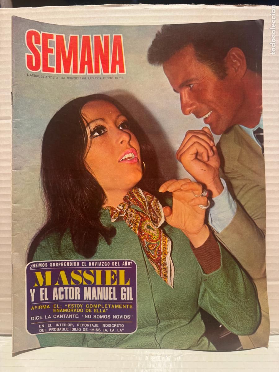 Coleccionismo de revistas y peri&oacute;dicos: REVISTA SEMANA 1488 MASSIEL AGOSTO 1968