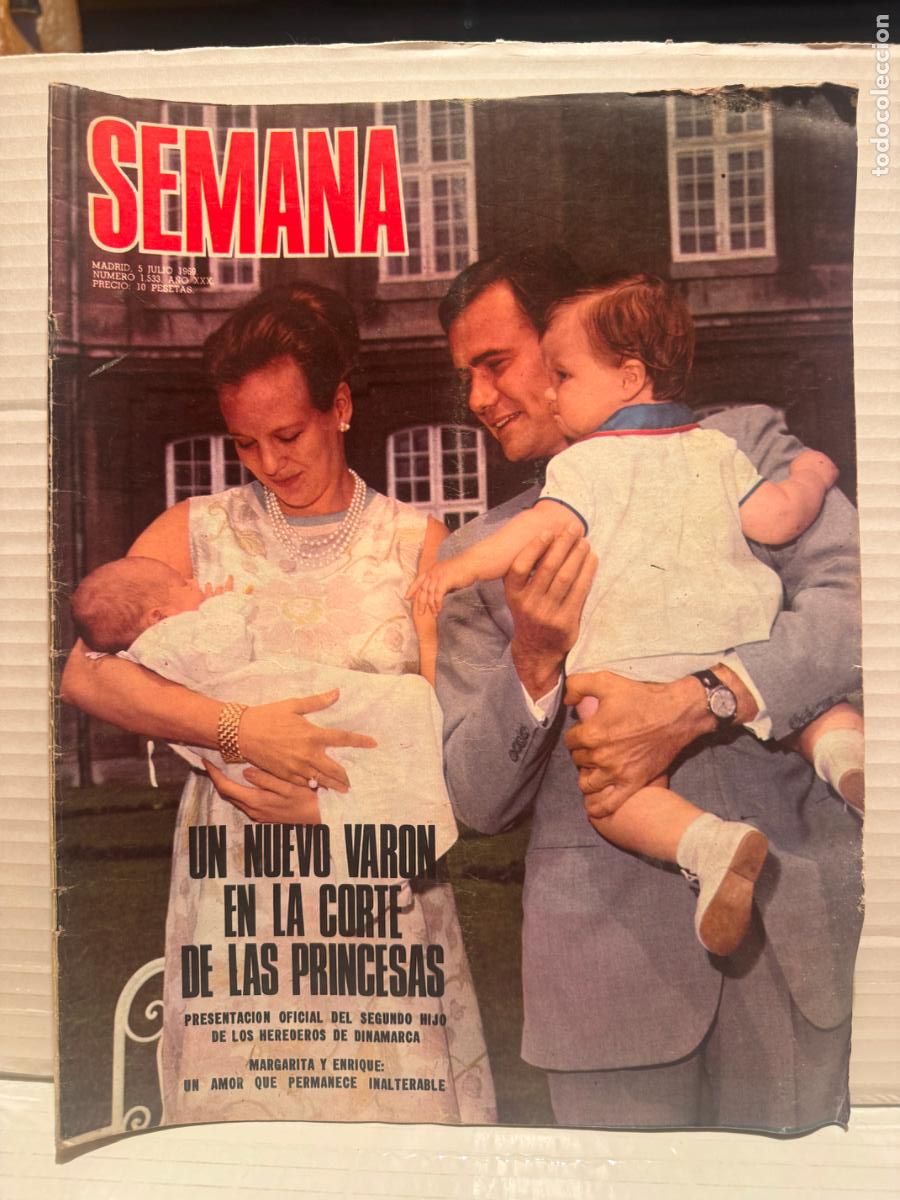 Coleccionismo de revistas y peri&oacute;dicos: REVISTA SEMANA 1533 PR&Iacute;NCIPES DE DINAMARCA JULIO 1969