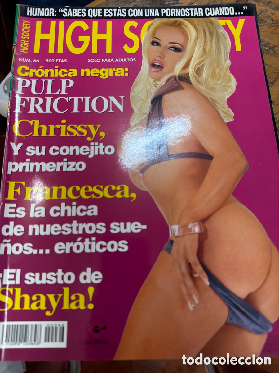 Coleccionismo de revistas y peri&oacute;dicos: Lote de 6 revistas er&oacute;ticas High society.edici&oacute;n espa&ntilde;ola.a&ntilde;os 90.contiene p&oacute;ster central