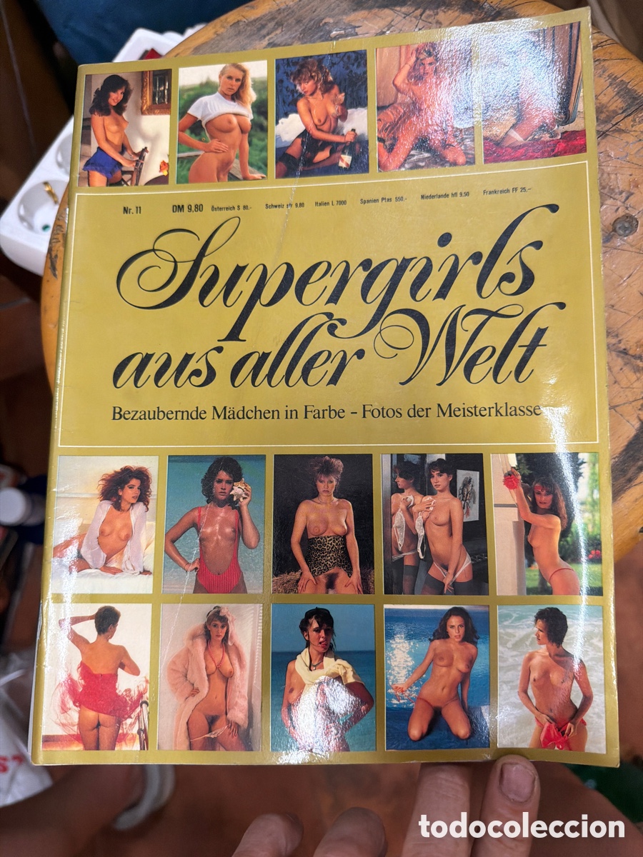 Coleccionismo de revistas y peri&oacute;dicos: Lote de 5 revistas eroticas top girls/supergirls.edicion alemana.a&ntilde;os 80.contienen p&oacute;ster central