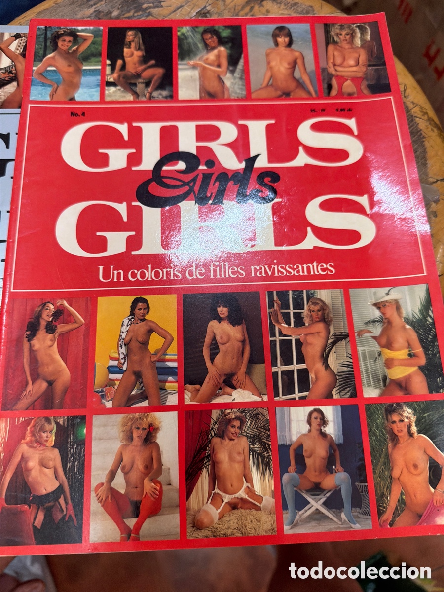 Coleccionismo de revistas y peri&oacute;dicos: Lote de 2 revistas eroticas espa&ntilde;olas girls girls girls un color&iacute;s de filles ravissantes.