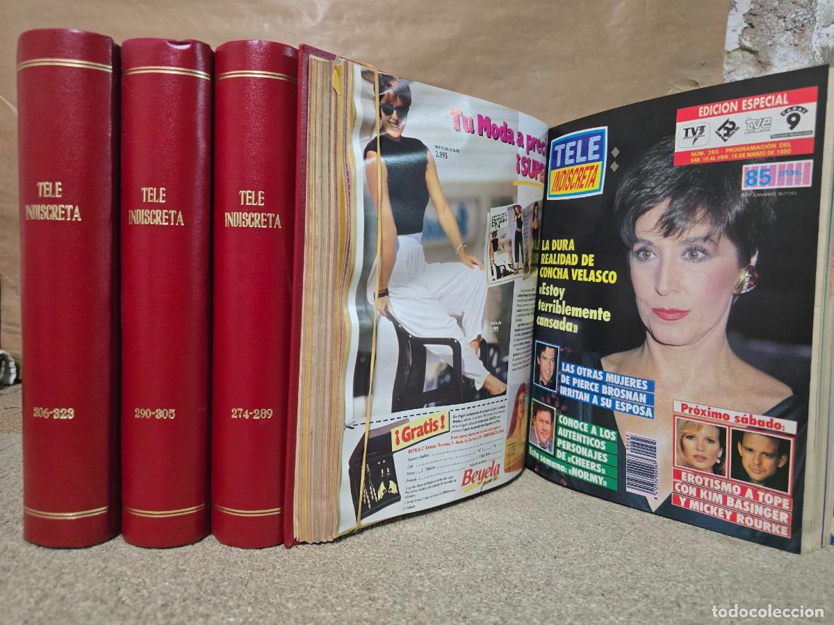 Coleccionismo de revistas y peri&oacute;dicos: Tele Indiscreta lote 60 Revistas en 4 Tomos