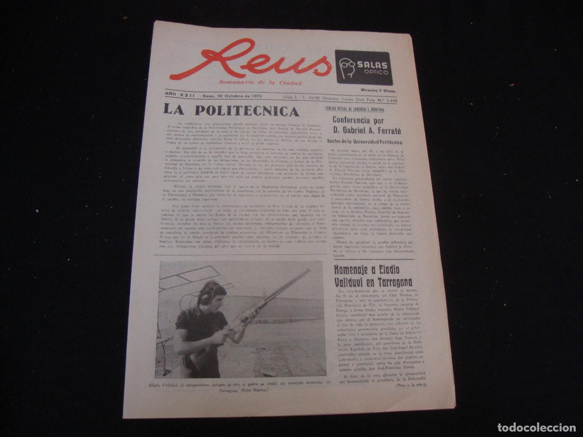 Collection Magazines and Newspapers: REUS SEMANARIO DE LA CIUDAD 20 OCTUBRE 1973