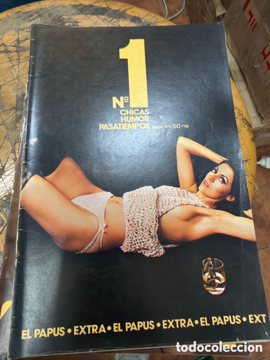 Coleccionismo de revistas y peri&oacute;dicos: Lote de 5 revistas eroticas el papus extra.a&ntilde;o 1975.N 1,2,3,4,5 n&uacute;meros extras