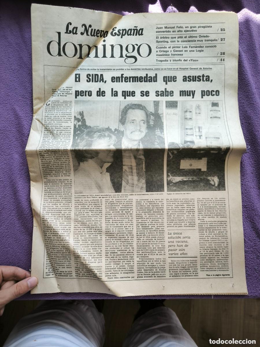 Coleccionismo de revistas y peri&oacute;dicos: Suplemento La Nueva Espa&ntilde;a Domingo 1 Septiembre 1985 Especial SIDA Historia Medicina Original