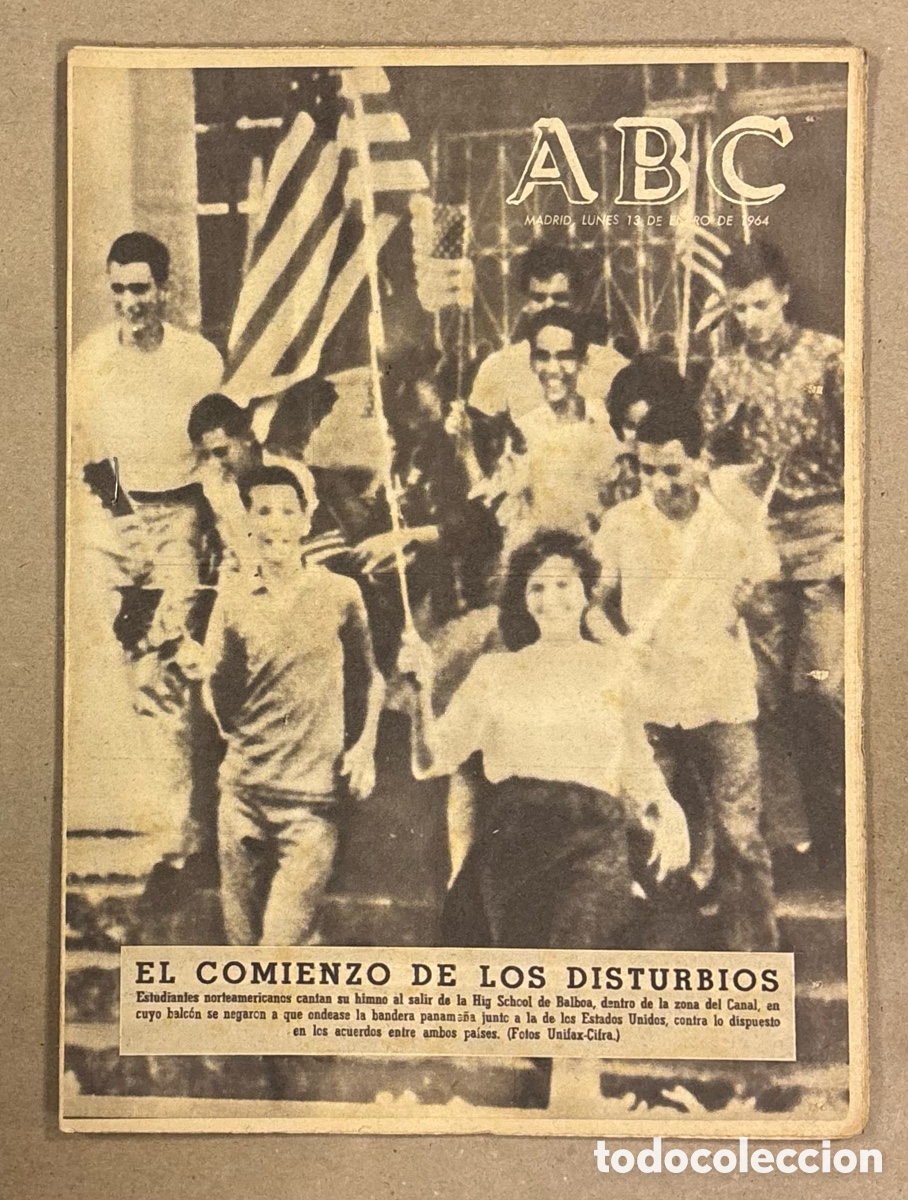 Coleccionismo de revistas y peri&oacute;dicos: ABC (13 ENERO 1964) DISTURBIOS PANAM&Aacute; ESTADOS UNIDOS, REPORTAJE DEPORTE ESPA&Ntilde;OL EN SU MEJOR