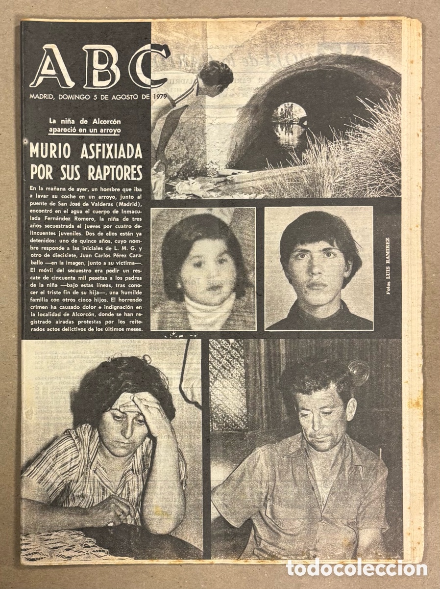 Coleccionismo de revistas y peri&oacute;dicos: ABC (5 AGOSTO 1979) NI&Ntilde;A ALCORC&Oacute;N ASFIXIADA POR SUS CAPTORES, ASESINADO GUARDIA CIVIL EIBAR