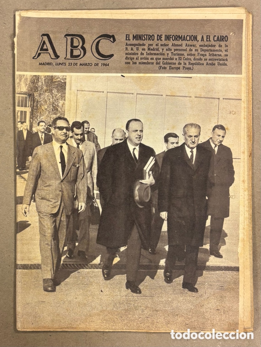 Coleccionismo de revistas y peri&oacute;dicos: ABC (23 MARZO 1964) EL MINISTRO DE INFORMACI&Oacute;N FRAGA A EL CAIRO, MODELISMO AVIONES MOTOR,&hellip;