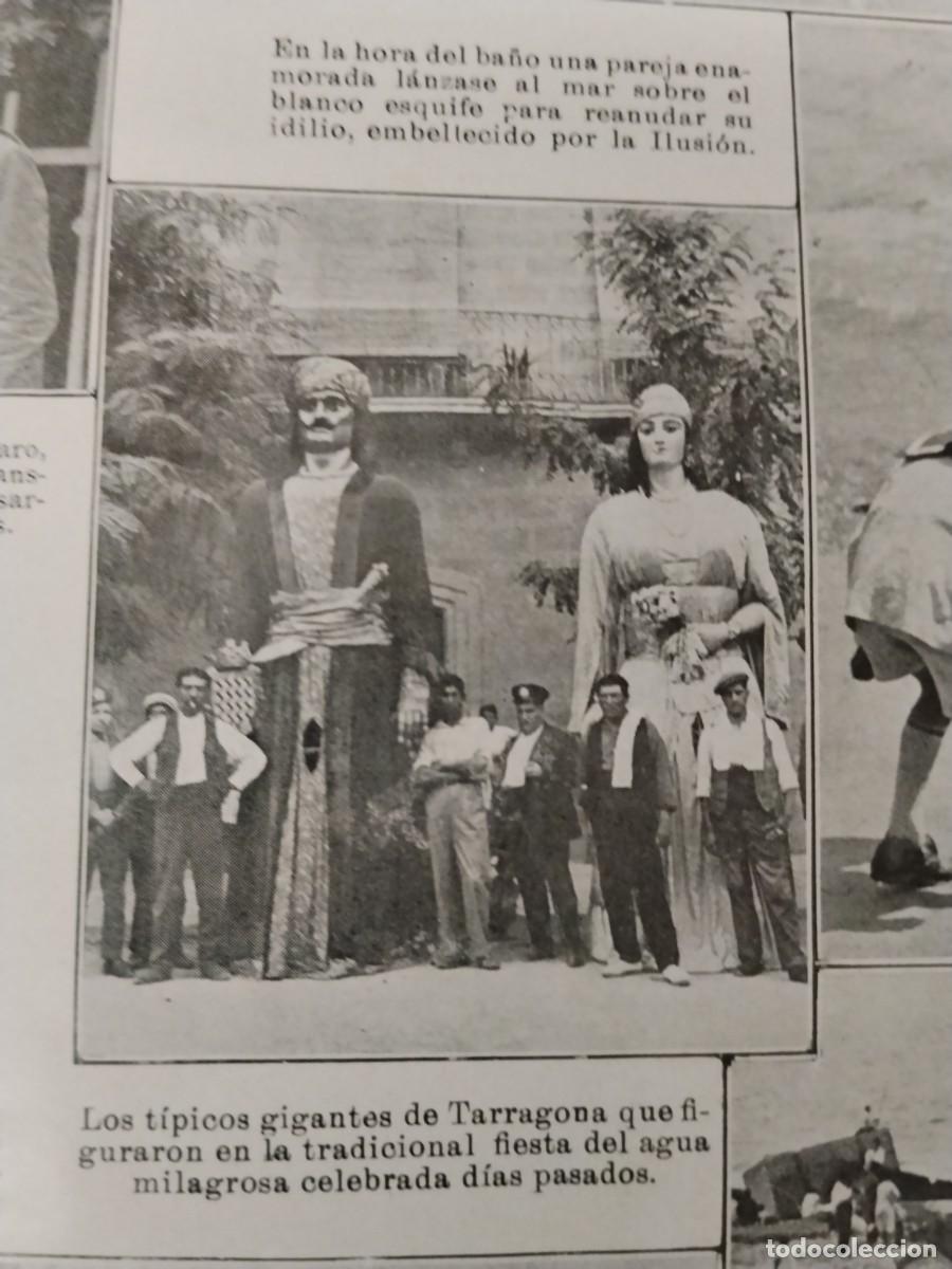 Coleccionismo de revistas y peri&oacute;dicos: LOS TIPICOS GIGANTES DE TARRAGONA GEGANTS SITGES HOJA REVISTA A&Ntilde;O 1928